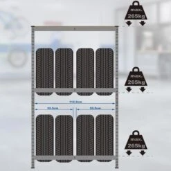 Monzana Reifenregal 104365, 120 X 180 X 40cm, 2 Ebenen & 1 Ablage, 265kg / Ebene, Für 8 Reifen 15 Monzana Reifenregal 104365, 120 X 180 X 40cm, 2 Ebenen & 1 Ablage, 265kg / Ebene, Für 8 Reifen -Makita Shop 97cc7e1f781fc9b68002fc784641aa2b206dab37 reifenregal monzana 104365 120 x 180 x 40cm