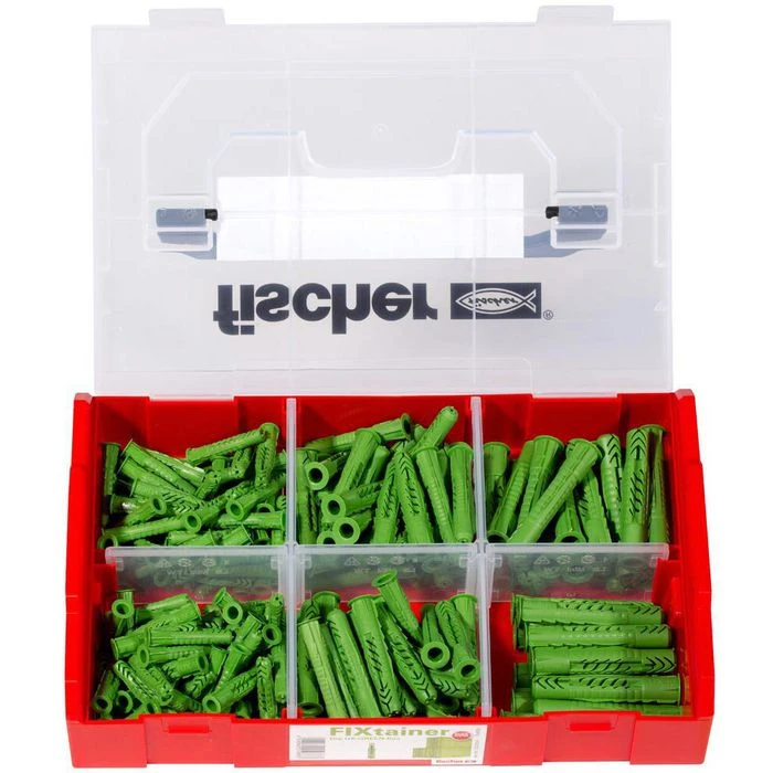 Fischer Dübel 532894, FIXtainer UX-Green-Box, Set, 3 Größen, Universaldübel, 210-teilig 2 Fischer Dübel 532894, FIXtainer UX-Green-Box, Set, 3 Größen, Universaldübel, 210-teilig – Bild 2