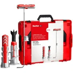 Fischer Dübel 558626, L-BOXX 102 DuoLine-Set, 3 Verschiedene Dübel, 2-K-Dübel, 833-teilig