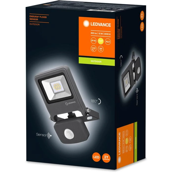 LEDVANCE LED-Außenstrahler Endura Flood, 10W 3000K, 800 Lm, Bewegungsmelder, Netzbetrieb 6 LEDVANCE LED-Außenstrahler Endura Flood, 10W 3000K, 800 Lm, Bewegungsmelder, Netzbetrieb – Bild 6