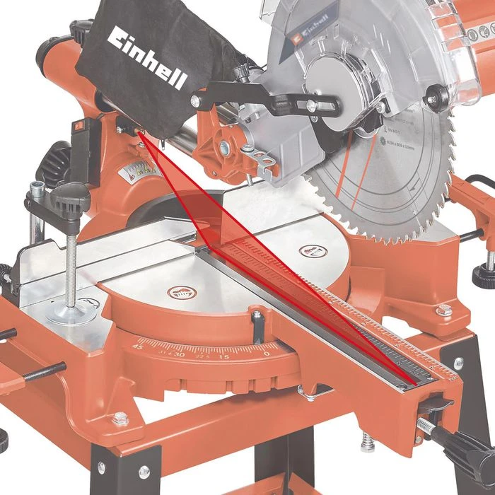 Einhell Kapp-Gehrungssäge TC-SM 2531/2 U, 1900W, Schnittleistung 310mm, Laser & Untergestell 8 Einhell Kapp-Gehrungssäge TC-SM 2531/2 U, 1900W, Schnittleistung 310mm, Laser & Untergestell – Bild 8