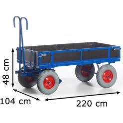 Rollcart Handwagen 15-15202, Mit 4 Bordwänden, Luftbereifung, Tragkraft 1000kg, 1960 X 760mm -Makita Shop 9e7a079494a47d5eb89e360b4a313857a0db11bc handwagen rollcart 15 15202 mit 4 bordwaenden
