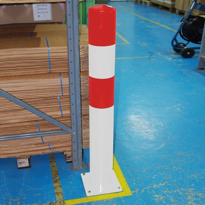 Moravia Rammschutzpoller Größe S, Stahl, Verzinkt, 90 X 1200mm, Rot / Weiß, Zum Aufdübeln 2 Moravia Rammschutzpoller Größe S, Stahl, Verzinkt, 90 X 1200mm, Rot / Weiß, Zum Aufdübeln – Bild 2