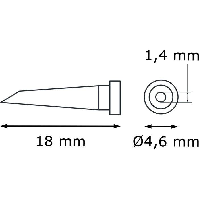 Weller Lötspitze T0054441099, LT-GW1, Bleistiftform, Gerade, Abgeschrägt, Ø 1,4mm 3 Weller Lötspitze T0054441099, LT-GW1, Bleistiftform, Gerade, Abgeschrägt, Ø 1,4mm – Bild 3