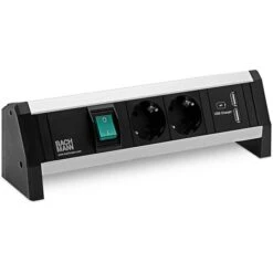 Bachmann Tischsteckdose 902.1837 Desk, 2-fach, 2x USB, Schalter