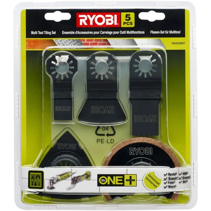 Ryobi Multifunktionswerkzeug-Zubehör RAK05MT, Fliesen-Set, 5-teilig 1 Ryobi Multifunktionswerkzeug-Zubehör RAK05MT, Fliesen-Set, 5-teilig