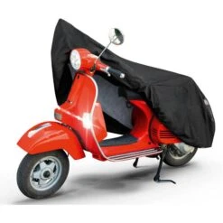 Walser Abdeckplane Motorradgarage, Größe S, Wasserdicht, 1,8 X 1,1 X 0,9 M, Schwarz