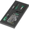 Wera Bitset 9750 Kraftform Kompakt Tool-Check PLUS, 57-teilig, Schlitz, Kreuz, Torx, Steckschlüssel