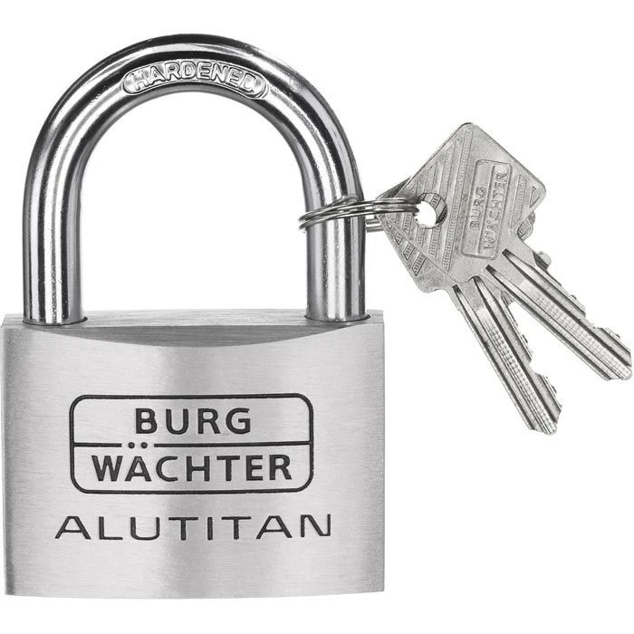 Burg Wächter Burg-Wächter Vorhängeschloss Alutitan 770 60 SB, Schlüsselschloss, Wetterfest, Silber 1 Burg Wächter Burg-Wächter Vorhängeschloss Alutitan 770 60 SB, Schlüsselschloss, Wetterfest, Silber