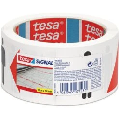 Tesa Bodenmarkierungsband Signal Social Distancing, Selbstklebend, 50m, Rot/weiß -Makita Shop d42ab9116e367f0418794589f0991efcf15db4ec bodenmarkierungsband tesa signal social distancing