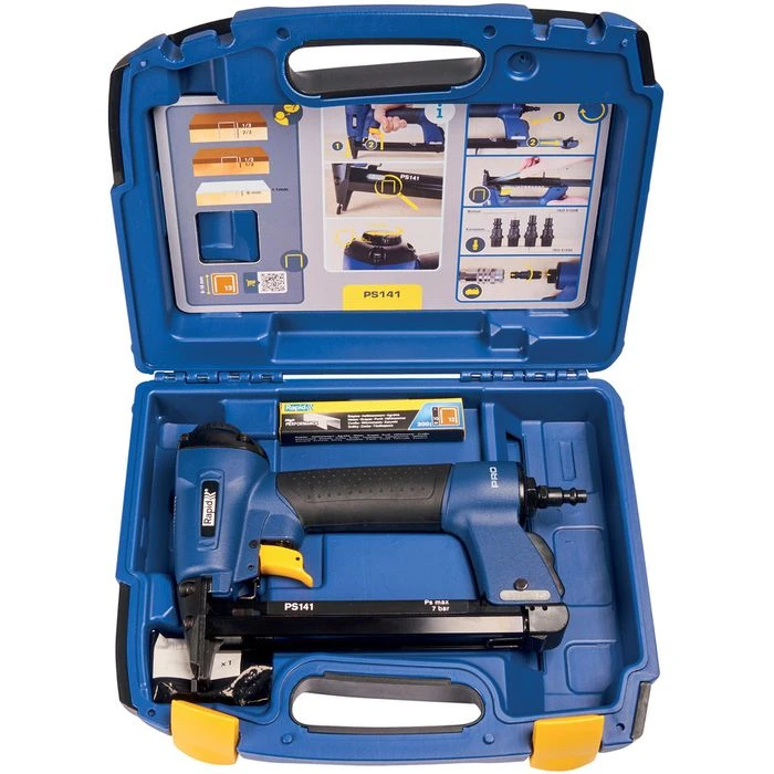 Rapid Drucklufttacker PS141, 5000095, Für Klammern 6-16mm, Inkl. Koffer 6 Rapid Drucklufttacker PS141, 5000095, Für Klammern 6-16mm, Inkl. Koffer – Bild 6