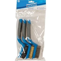 Silverline Drahtbürste 596171 3-teiliges Set, Handbürste, Edelstahl-, Messing-, Nylon-Borsten -Makita Shop e2dd4eb5e93c0a2413c6e8845f45c706ca525aaf drahtbuerste silverline 596171 3 teiliges set