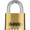 Abus Vorhängeschloss Marine 180IB/50, 52mm, 4-fach Zahlenschloss, Seetauglich, Level 5 Messing