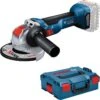 Bosch Winkelschleifer GWX 18V-10 Professional, 125mm X-Lock, 18V, Mit Seitengriff Und Koffer