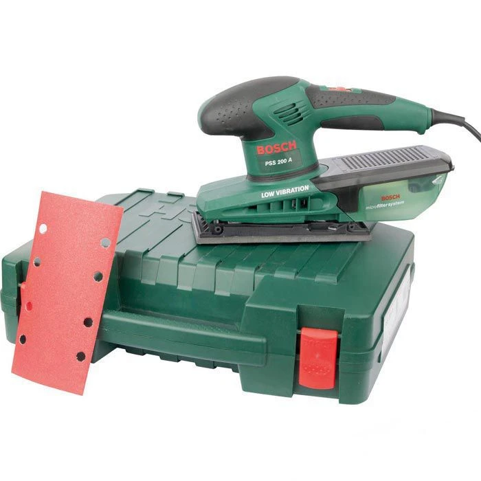 Bosch Schwingschleifer PSS 200 A, 200 W, 182 X 92mm, Mit Klettverschluss Und Koffer 1 Bosch Schwingschleifer PSS 200 A, 200 W, 182 X 92mm, Mit Klettverschluss Und Koffer