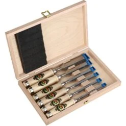 Kirschen Stechbeitel 1101000, Set, 6-teilig, 6-26mm, Im Holzkasten