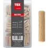 Tox Holzdübel 094900100, Boltfix Wood, Set, 3 Größen, Riffeldübel, 190-teilig