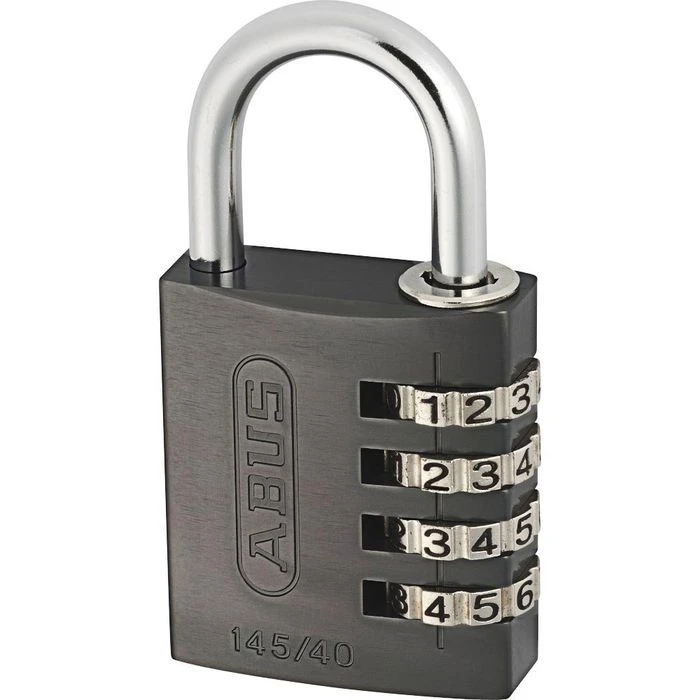 Abus Vorhängeschloss 145/40, 41mm, 4-fach Zahlenschloss, Wetterfest, Level 4, Titan 2 Abus Vorhängeschloss 145/40, 41mm, 4-fach Zahlenschloss, Wetterfest, Level 4, Titan – Bild 2