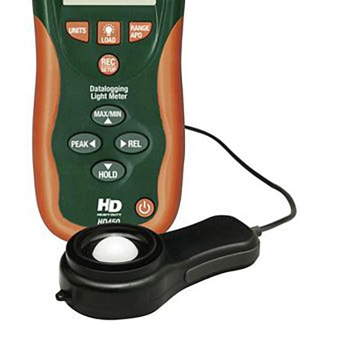 Extech Luxmeter HD450, Bis 400.000 Lux, USB, Datenlogger, Externer Sensor 2 Extech Luxmeter HD450, Bis 400.000 Lux, USB, Datenlogger, Externer Sensor – Bild 2