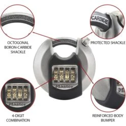 Master Lock Master-Lock Vorhängeschloss M40EURDNUM, 70mm, 4-fach Zahlenschloss, Wetterfest, Level 8, Grau -Makita Shop ee9bb8db0685aa2d36e07b8e62a3e7f09fddadb5 vorhaengeschloss master lock m40eurdnum 70mm
