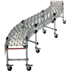 GURA Scherenröllchenbahn Serie 11000, Breite 500mm, Stahlrollen, Höhenverstellbar, Länge 1,3 - 4,5m