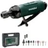 Metabo Geradschleifer DG 25 SET, Druckluft, 6,2 Bar, Mit Werkzeug-Set