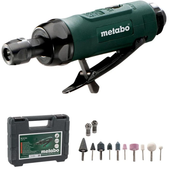Metabo Geradschleifer DG 25 SET, Druckluft, 6,2 Bar, Mit Werkzeug-Set 1 Metabo Geradschleifer DG 25 SET, Druckluft, 6,2 Bar, Mit Werkzeug-Set