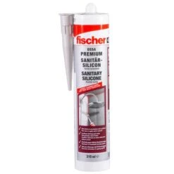 Fischer Silikon Premium, DSSA, Weiß, Sanitär, 310ml