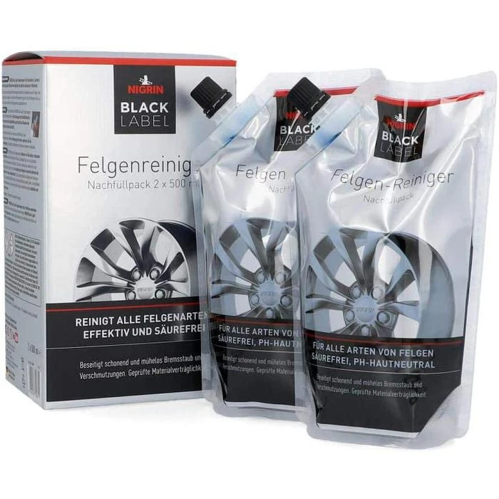 Nigrin Felgenreiniger Black Label, 72061, Nachfüller, Doppelpack, 2x 500 Ml 1 Nigrin Felgenreiniger Black Label, 72061, Nachfüller, Doppelpack, 2x 500 Ml