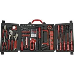 BrüderMannesmann Werkzeugkoffer M29065, 60-teilig, Im Klappkoffer